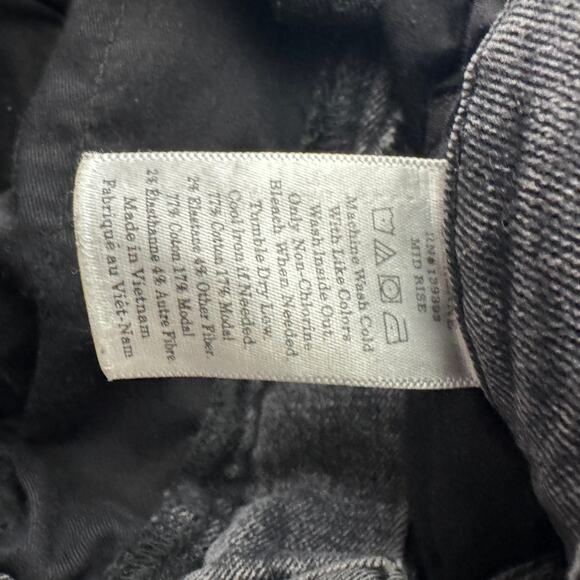 Everlane Mid Rise Skinny Ankle Washed Black Denim Jeans Women's US Size 26 - Picture 10 of 10